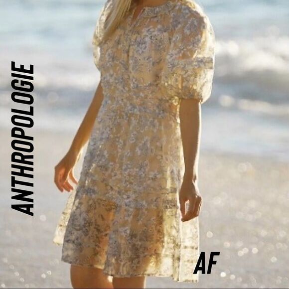 ANTHROPOLOGIE CURRENT AIR ALYCE MINI DRESS NEW NWT MEDIUM - Picture 1 of 14